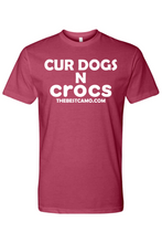 Load image into Gallery viewer, cur dogs n crocs white print
