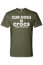 Load image into Gallery viewer, cur dogs n crocs white print
