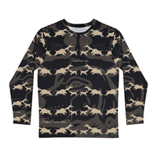Load image into Gallery viewer, black long sleeve dri fit shirt great for the outdoors
