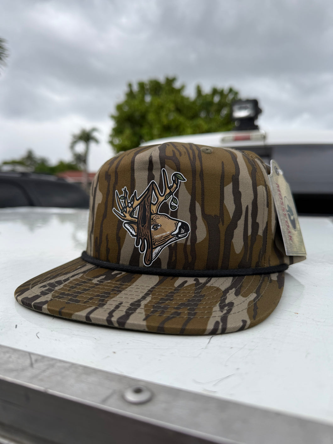 Bottom land camo Deer scrape hat