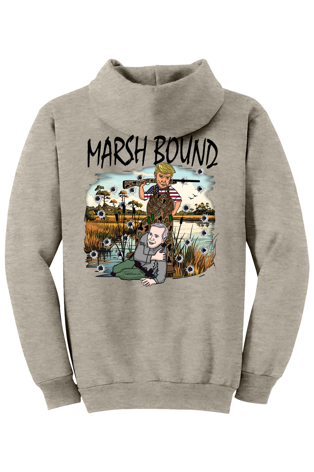 marsh bound trump dark print hoodie