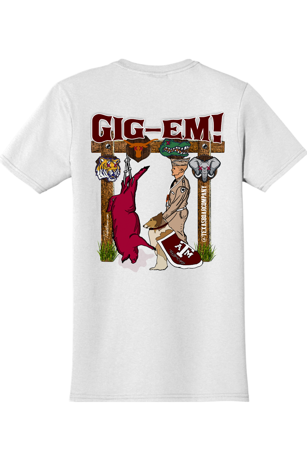 gig em light color t-shirts